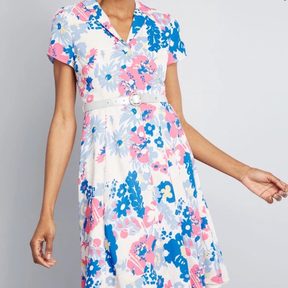 NWT ModCloth “Exciting Find” Shirt Dress - Picture 2 of 7